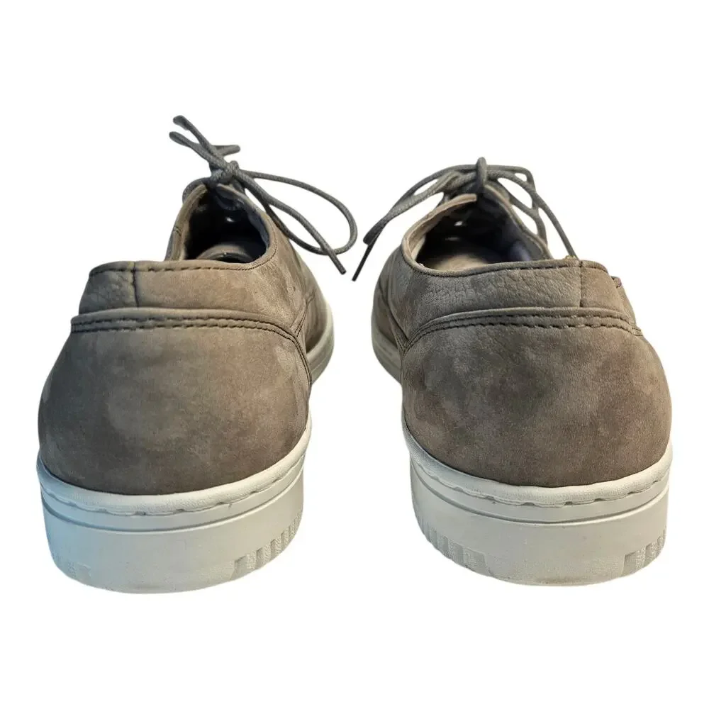 THORNTON BAY Men's 11 M Comfort Shoes Gray Leather Flats Rubber Sole Laces
